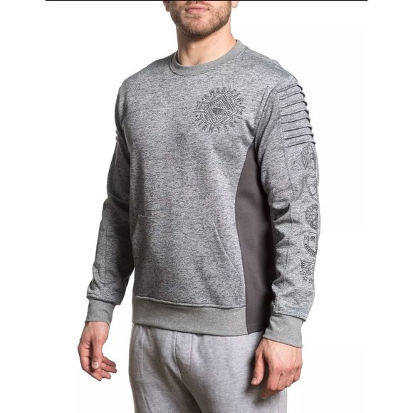 AMERICAN FIGHTER UNDERMINE CREW Men's PULLOVER L/S - Picture 4 of 6